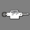 Key Clip W/ Key Ring & Tiger (Left Side) Key Tag